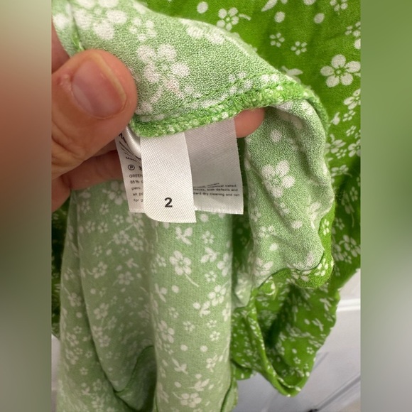 Reformation Green Crimini Floral Sleeveless Midi Dress Sz 2 Wedding Guest Party - Picture 6 of 9